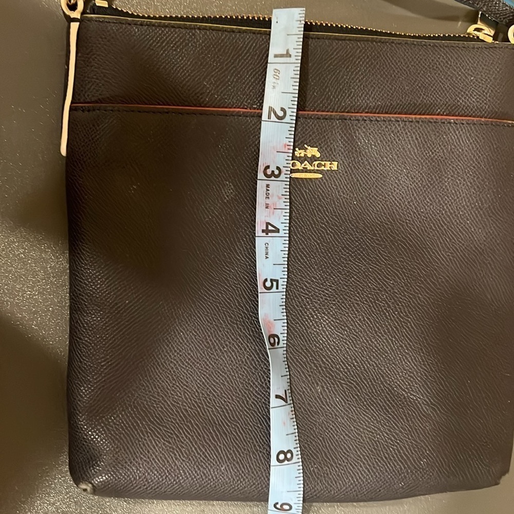 Coach Navy Crossgrain Leather Crossbody Bag Minimal Everyday Classic - Picture 15 of 15